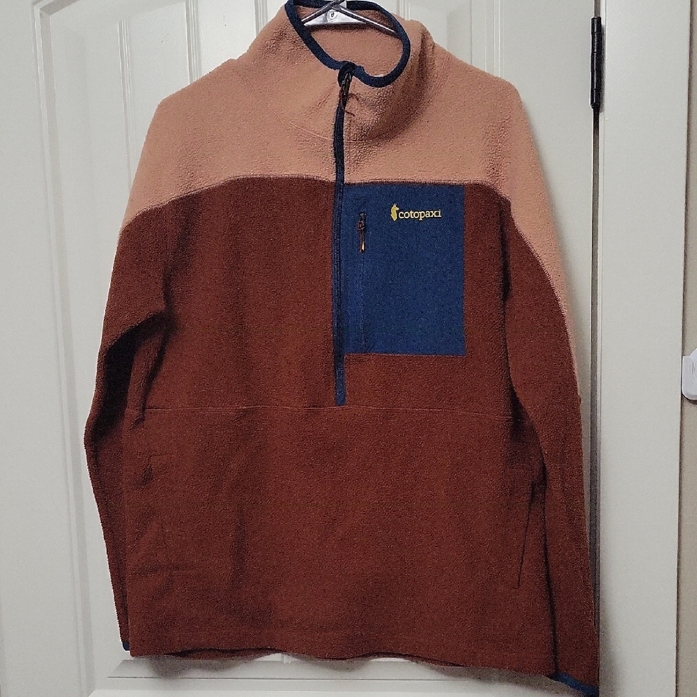 Cotopaxi Brown and Blue Zip Up Jacket